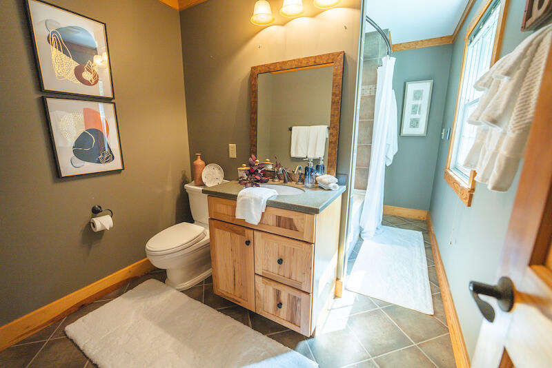 1423 North Fork Road Stuart, VA 24171 - Photo 48 of 78 a bathroom with a sink a toilet and a mirror
