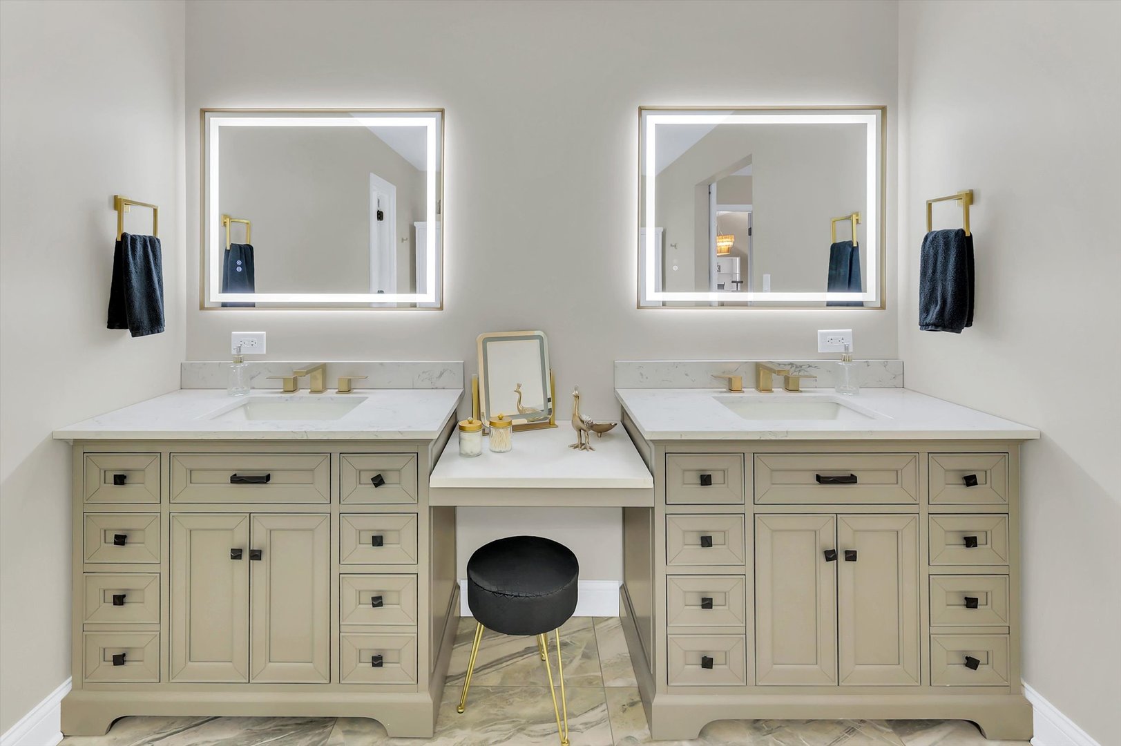 967 West Bauer Road Naperville, IL 60563 - Photo 26 of 37 a bathroom with a sink vanity and mirror