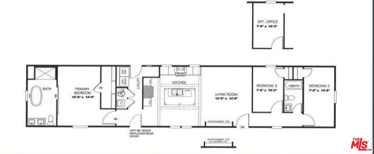 39600 Knob Hill Road, Unit 2 Big Bear City, CA 92314 - Photo 2 of 6 a picture of a floor plan