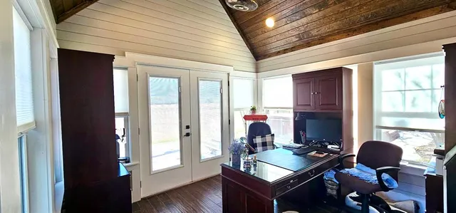 a room with furniture and window