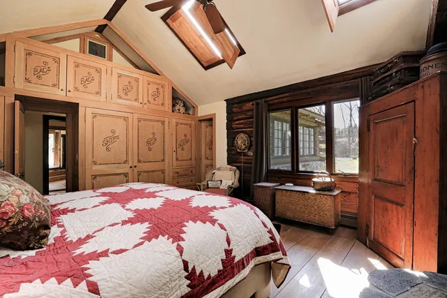a kitchen with a refrigerator and a sink