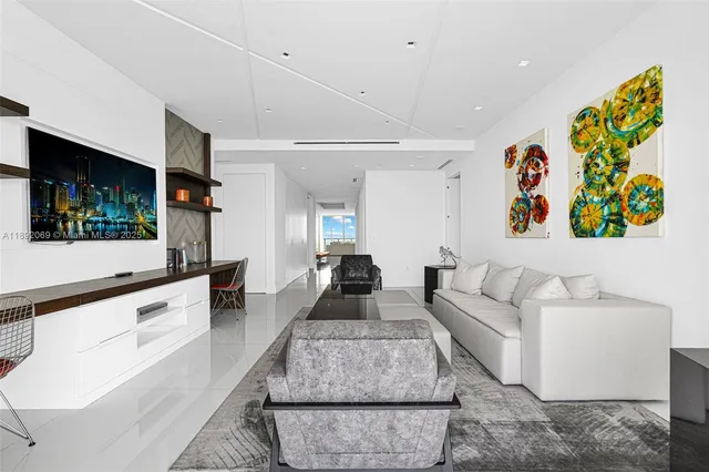 a view of a city with an ocean view