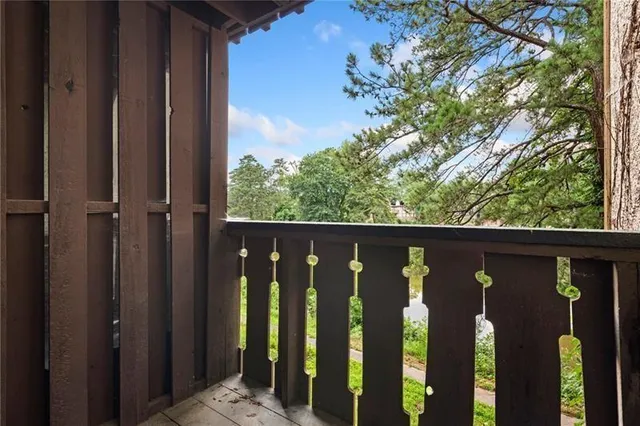 a view of a balcony