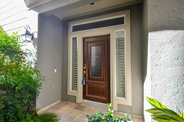a view of front door of house