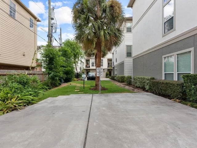 a view of a backyard with a garden