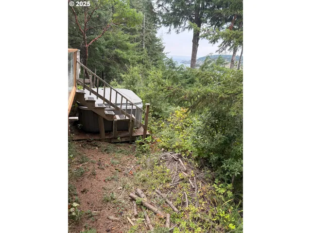 a view of a yard in front of a house