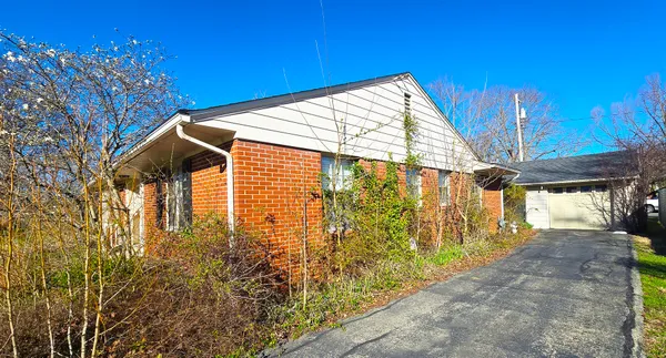 a view of a house with a backyard