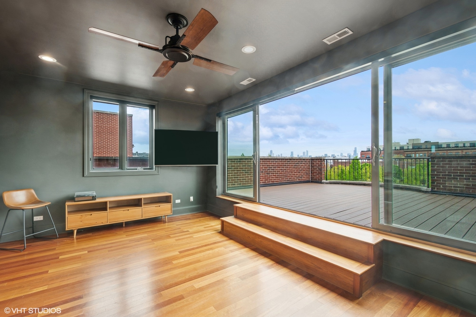 1759 West Surf Street Chicago, IL 60657 - Photo 25 of 43 a indoor pool table with wooden floor and a large window