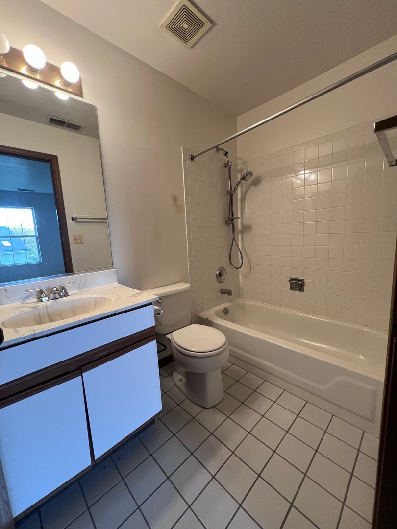 1350 Orleans Drive, Unit 1350 Mundelein, IL 60060 - Photo 21 of 26 a bathroom with a sink a toilet and a bathtub