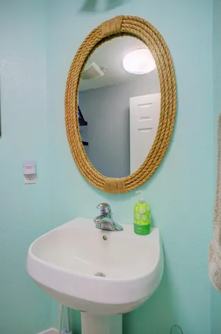 a close up of a mirror