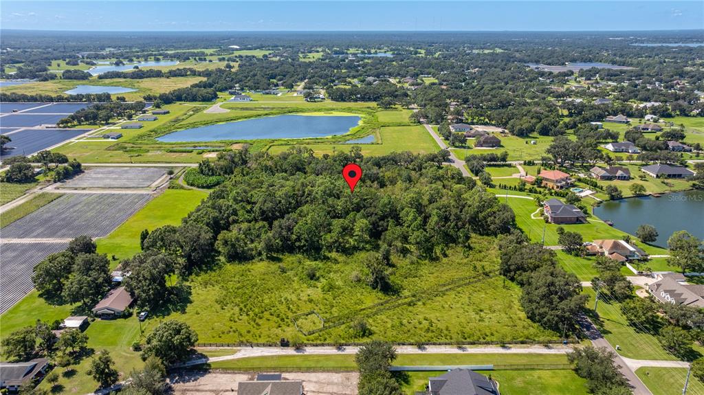 13410 Walden Sheffield Road Dover, FL 33527 - Photo 11 of 17 an aerial view of a houses with a lake view
