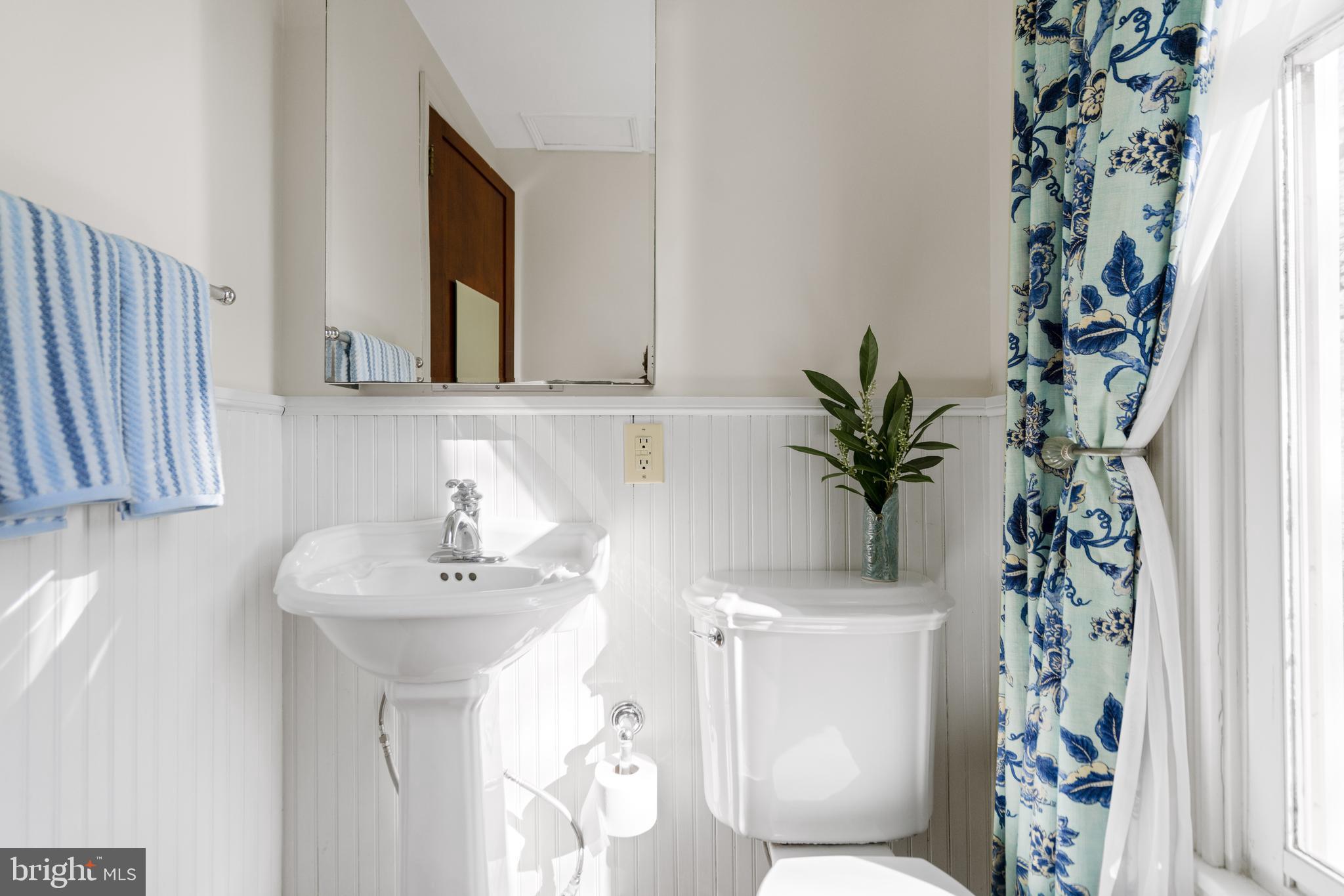 873 Hawlin Road Woodville, VA 22749 - Photo 24 of 45 a bathroom with a sink a toilet and a mirror