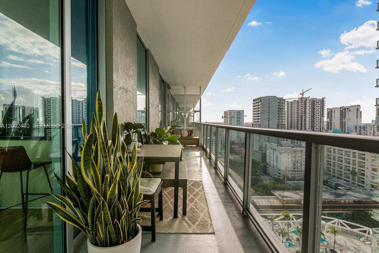 79 Southwest 12th Street, Unit 2107S Miami, FL 33130 - Photo 15 of 47 a view of balcony with furniture