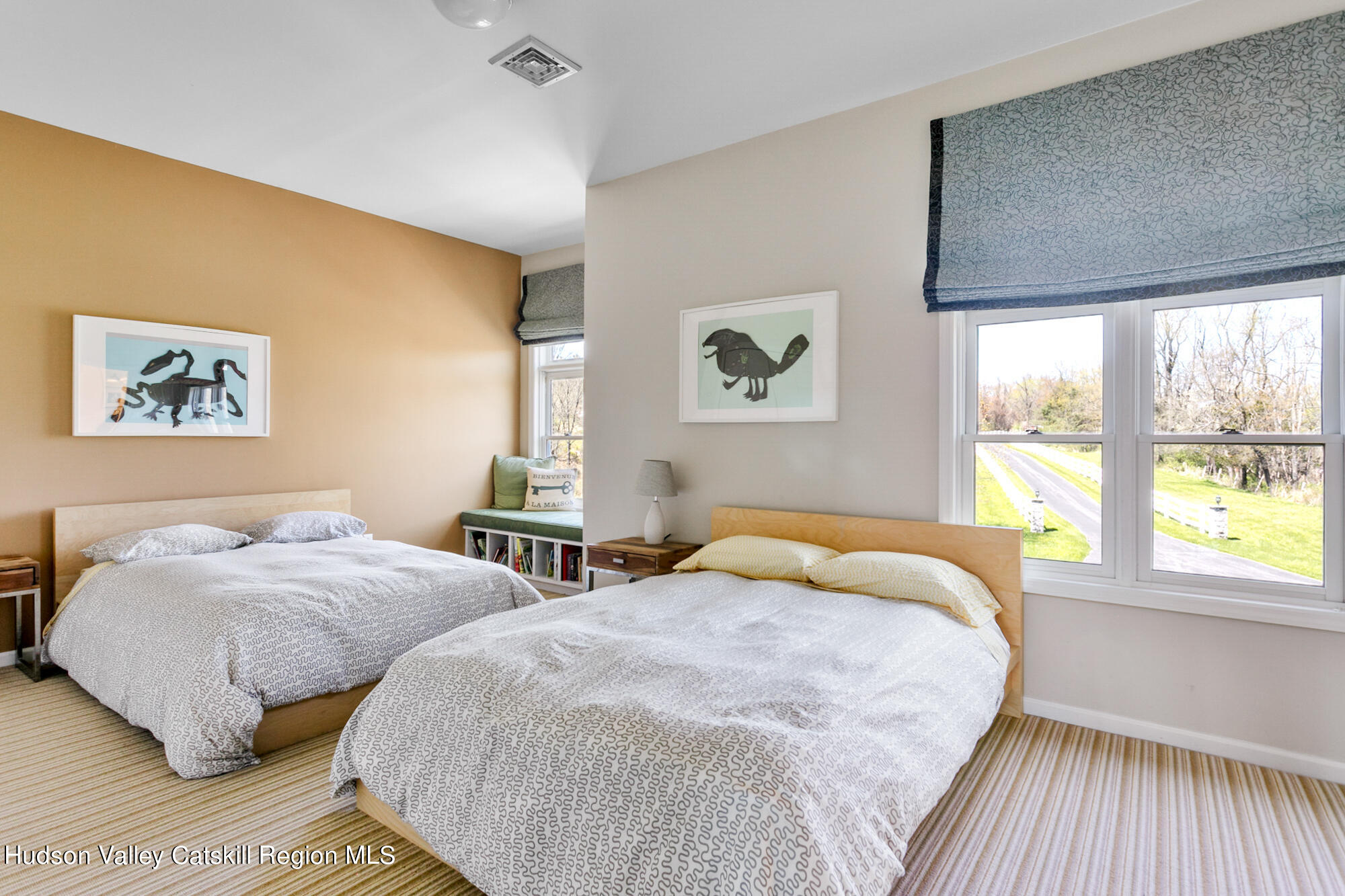742 Embought Road Catskill, NY 12414 - Photo 16 of 30 a bedroom with two beds and a large window