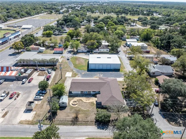 an aerial view of a city