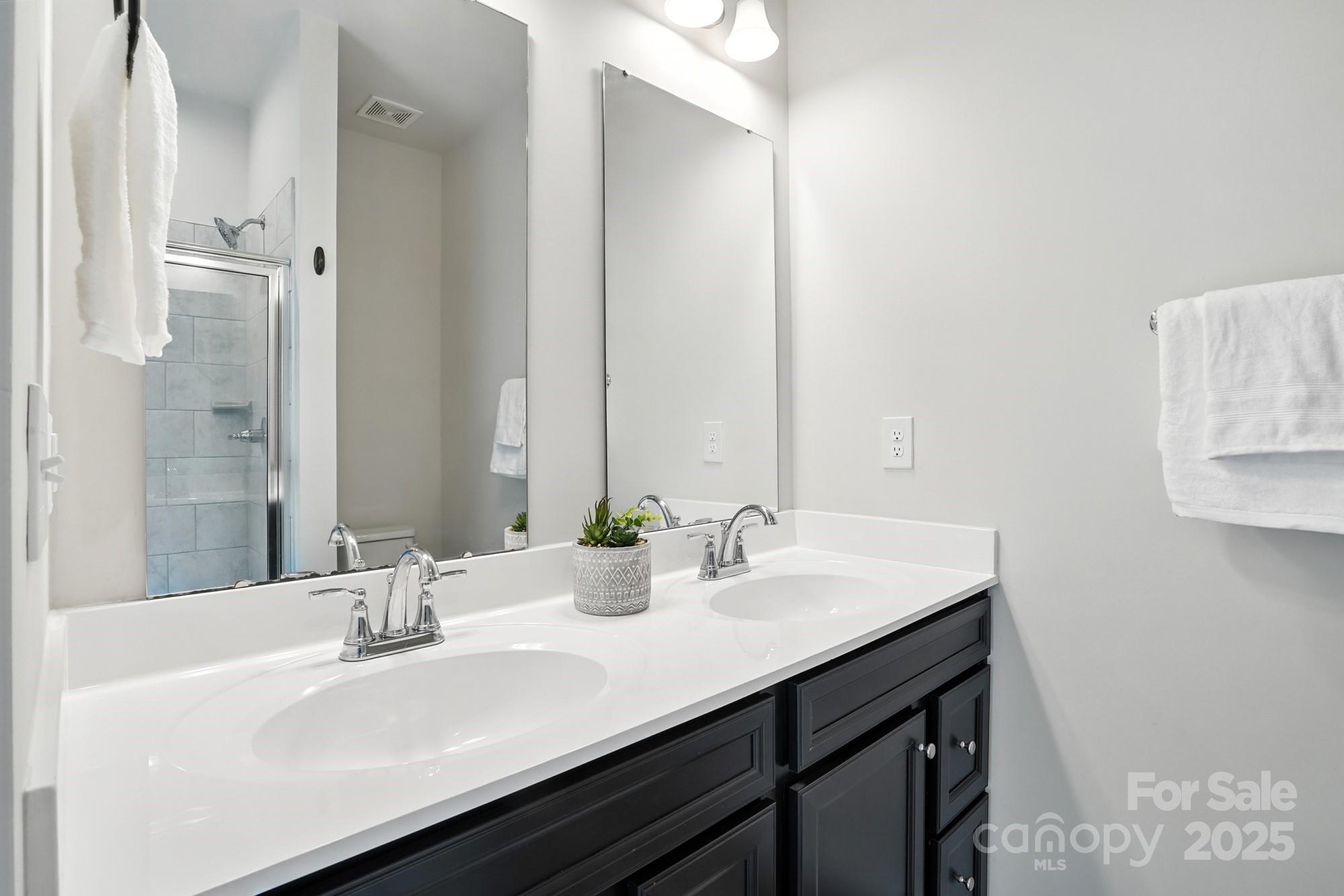 2108 Trout Lily Lane, Unit 198 Matthews, NC 28104 - Photo 32 of 45 a bathroom with a sink and a mirror