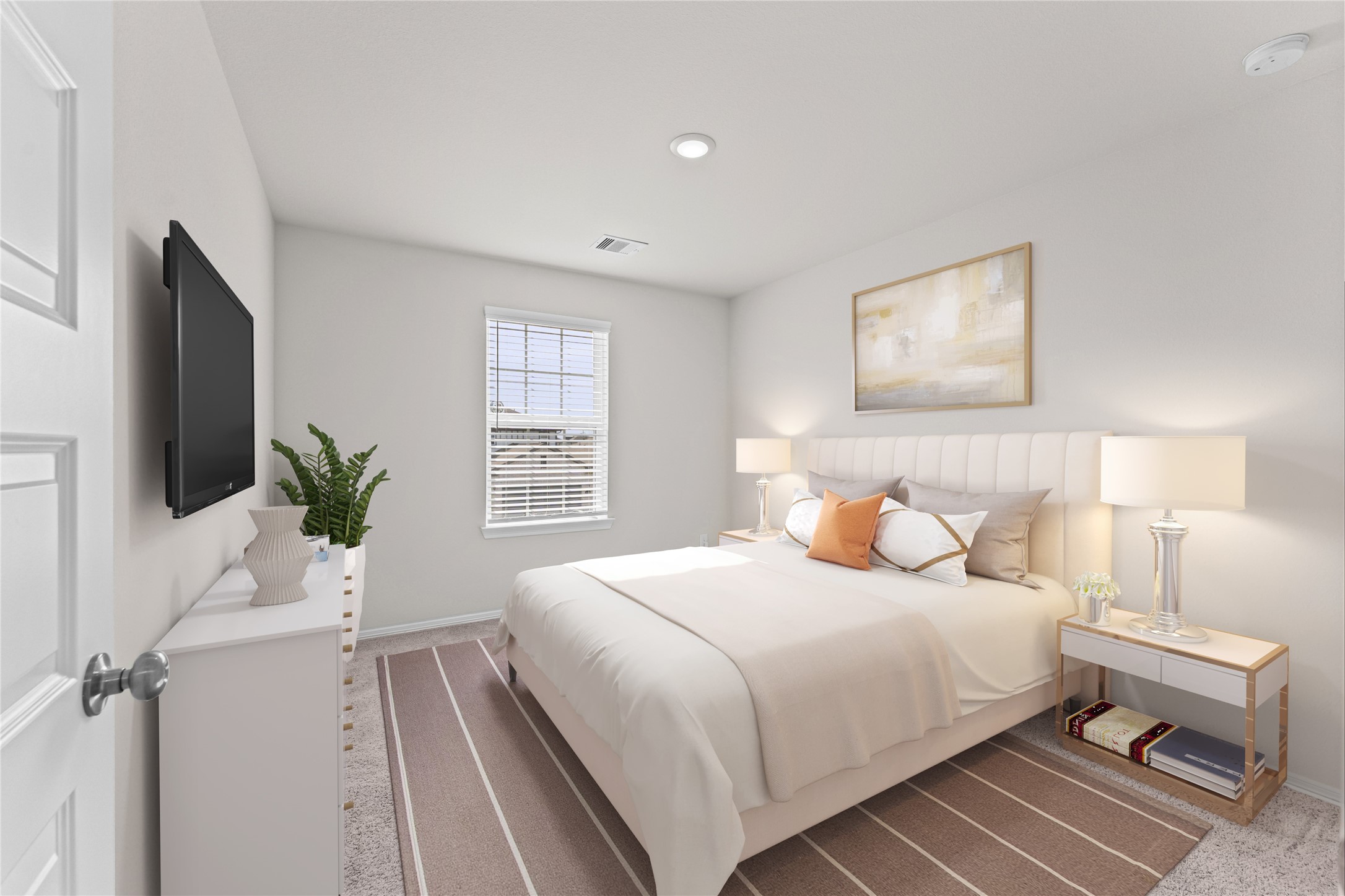 23326 Spring Genesis Lane Katy, TX 77493 - Photo 23 of 32 a bedroom with a bed and a flat screen tv