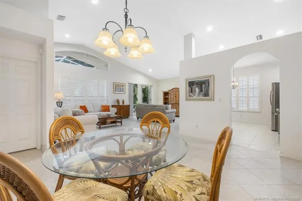 a living room with furniture and a couch