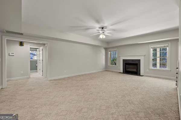 an aerial view of multiple house