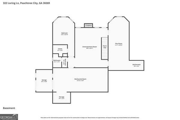 a view of an empty room with wooden floor and a chandelier