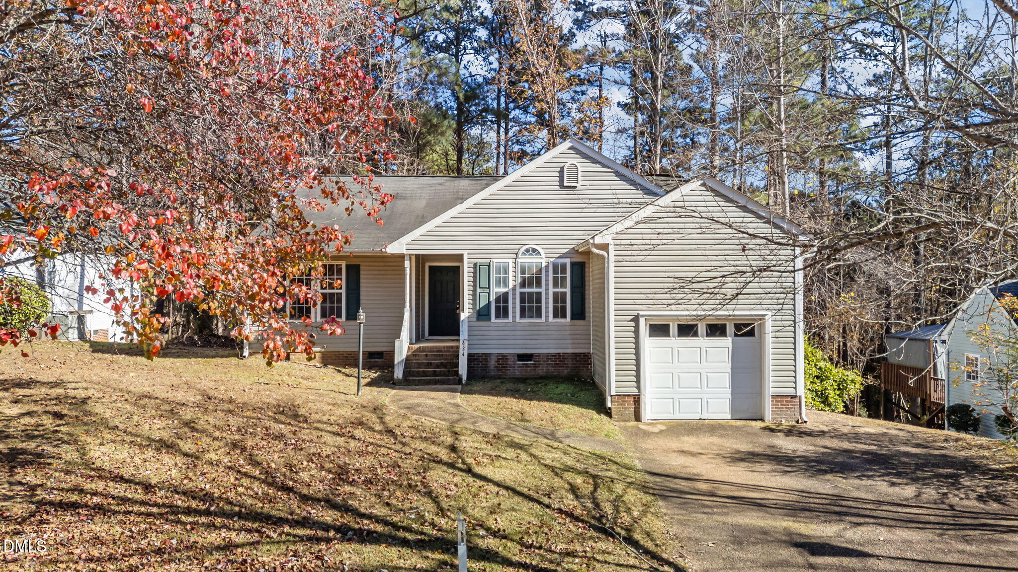 624 Harris Point Way Wake Forest, NC 27587 - Photo 1 of 38 a front view of a house with a yard covered in snow