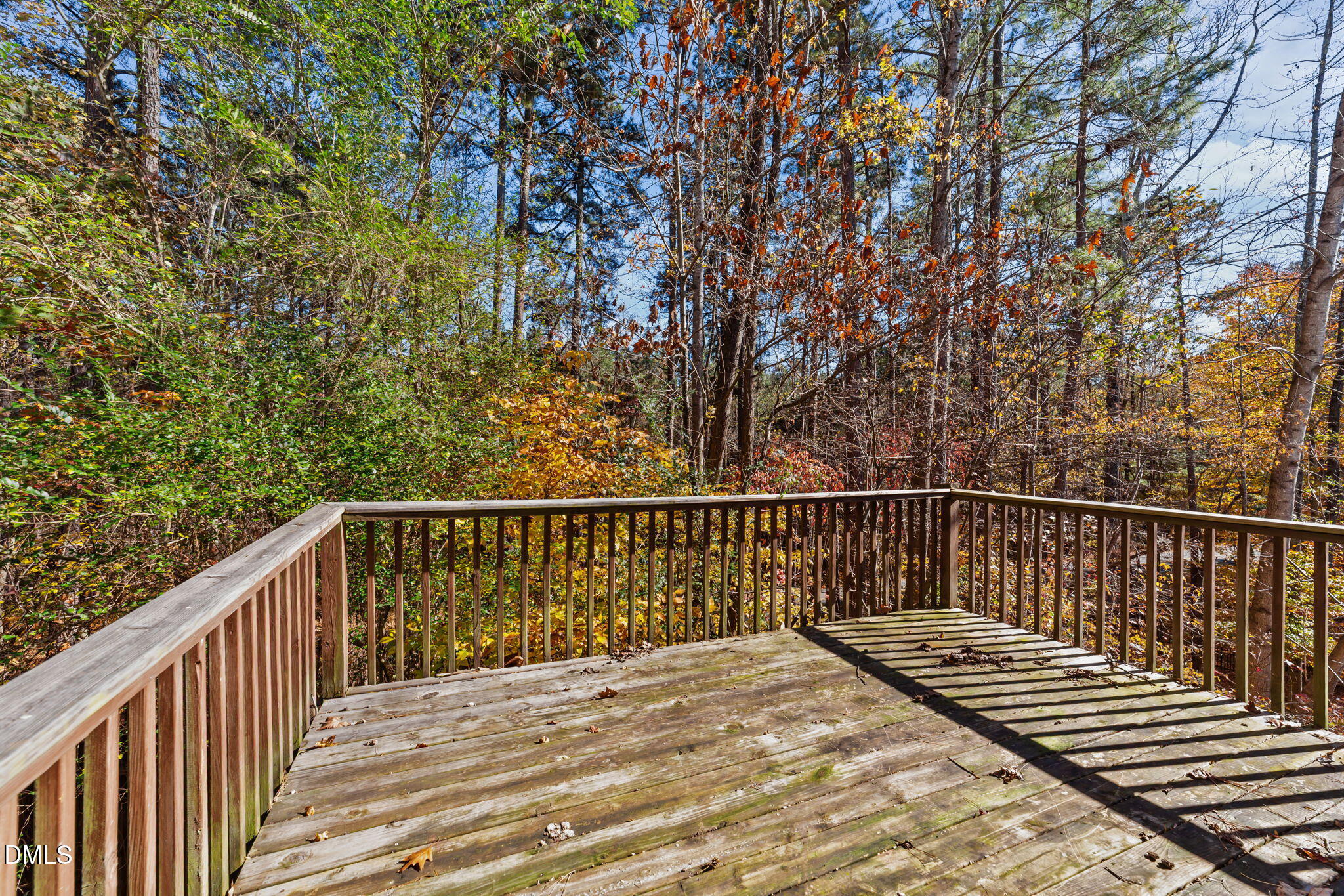 624 Harris Point Way Wake Forest, NC 27587 - Photo 29 of 38 a balcony with wooden floor and fence