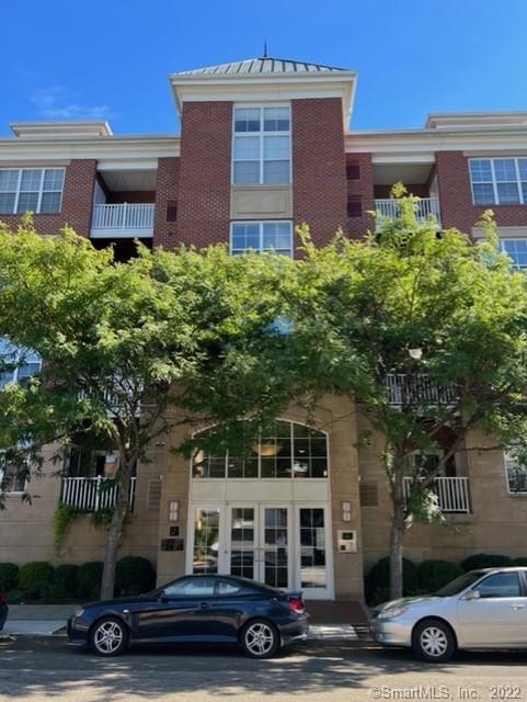 a car parked in front of a building