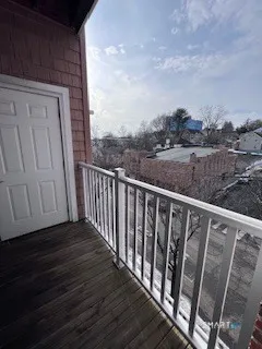a view of a city from a balcony