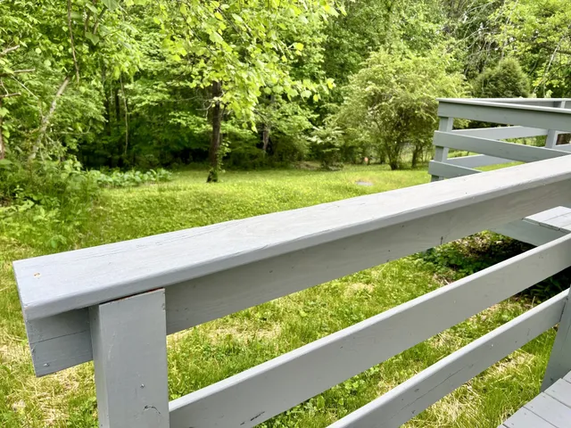 a view of a yard with an outdoor space