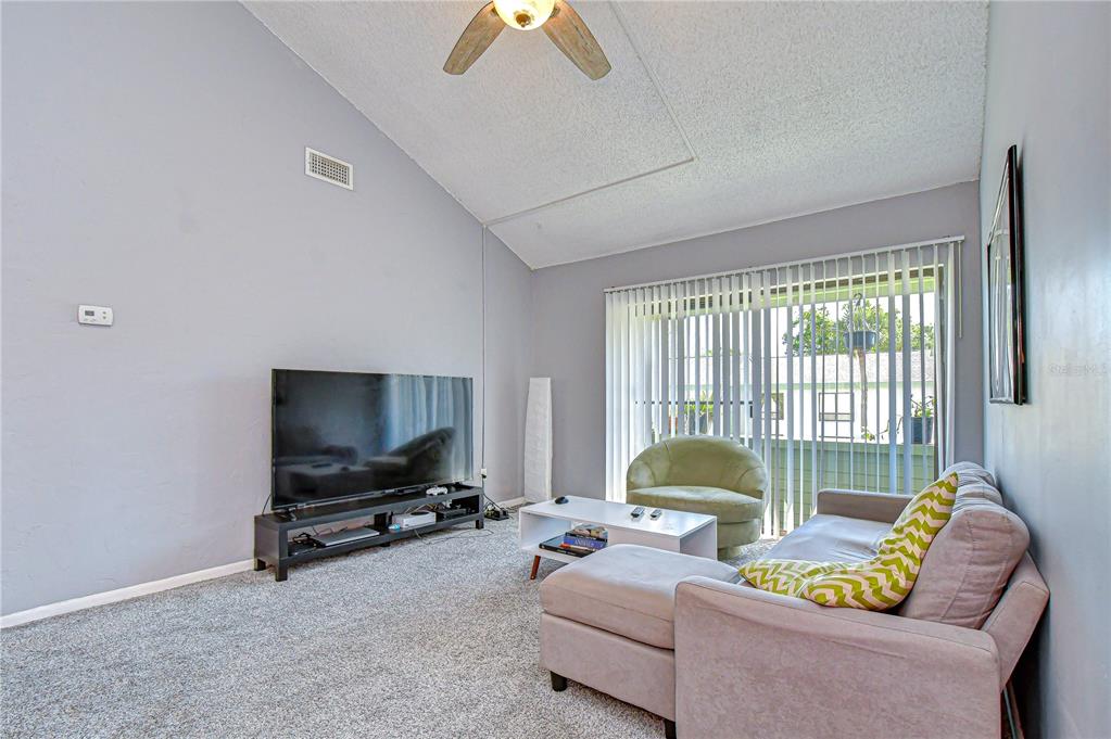 13402 Pinelake Way, Unit 202B Tampa, FL 33618 - Photo 5 of 42 a living room with furniture and a flat screen tv