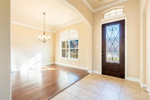 a view of an entryway with a window