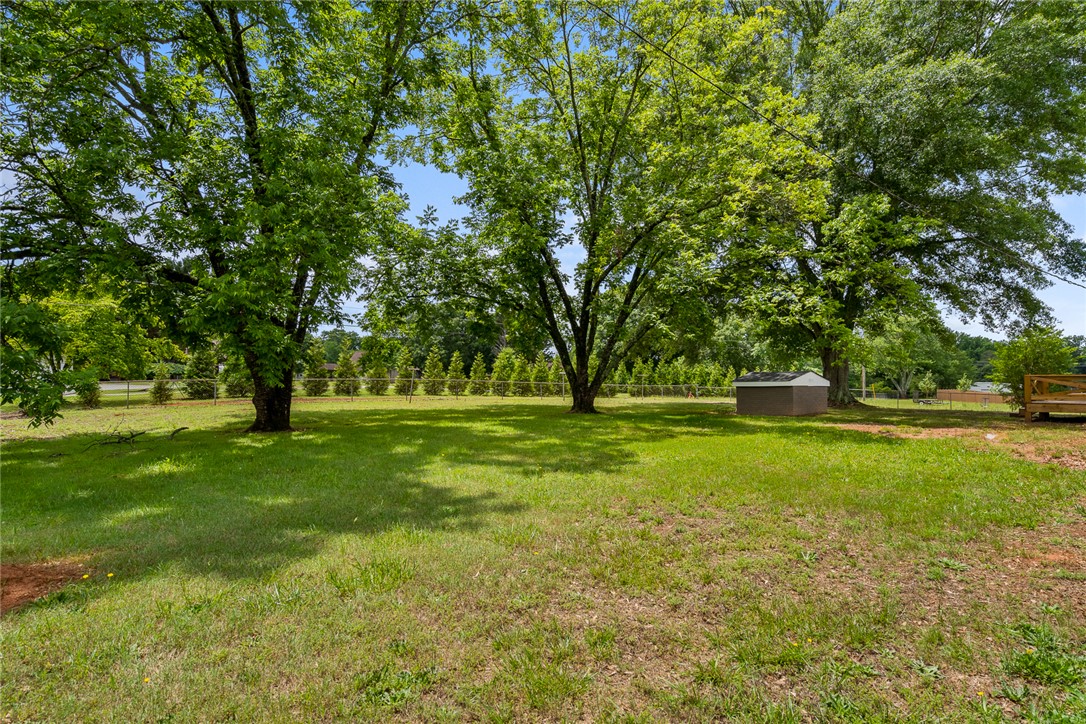 300 Vandiver Road Anderson, SC 29621 - Photo 25 of 30 A verdant backyard offers ample space for outdoor enjoyment and features mature shade trees.