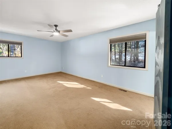an empty room with a window