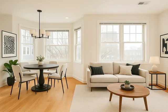 a front view of a house with a garage