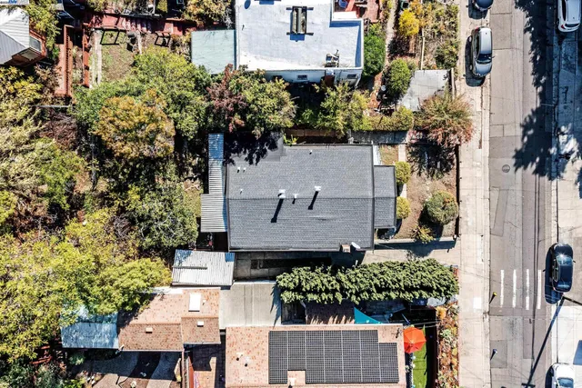 an aerial view of a city