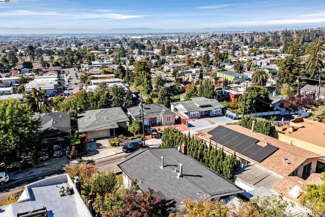 an aerial view of a city