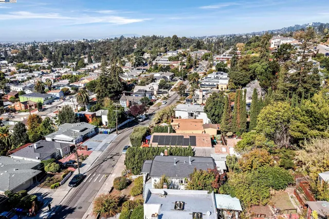 an aerial view of a city