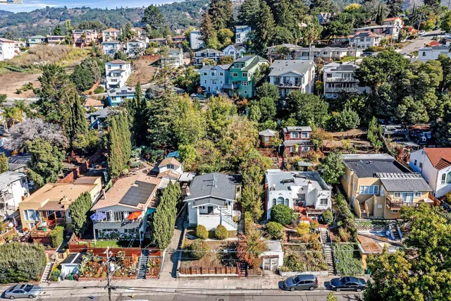an aerial view of a city