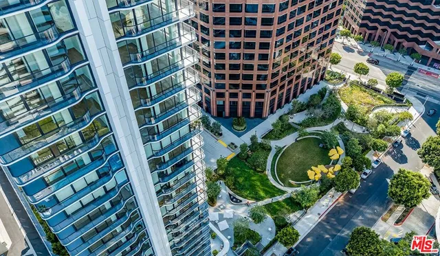 a view of a city with tall buildings