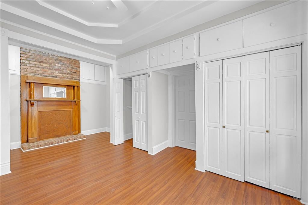 660 Queen Street Southwest, Unit B Atlanta, GA 30310 - Photo 19 of 51 a view of empty room with wooden floor and fan