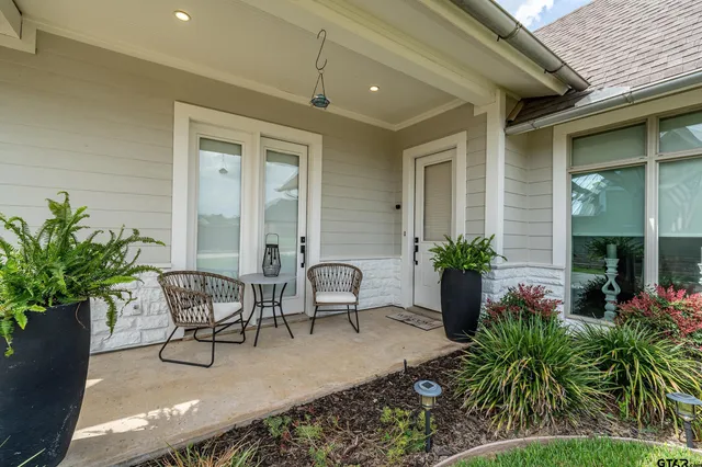 a outdoor space with furniture