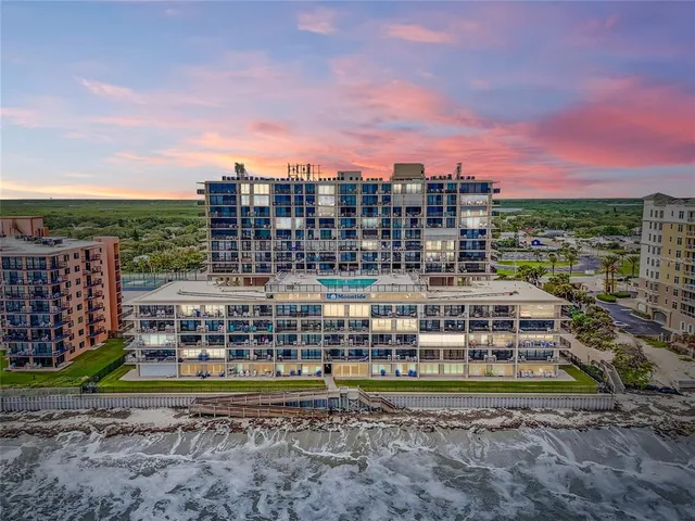 a view of a balcony with city view