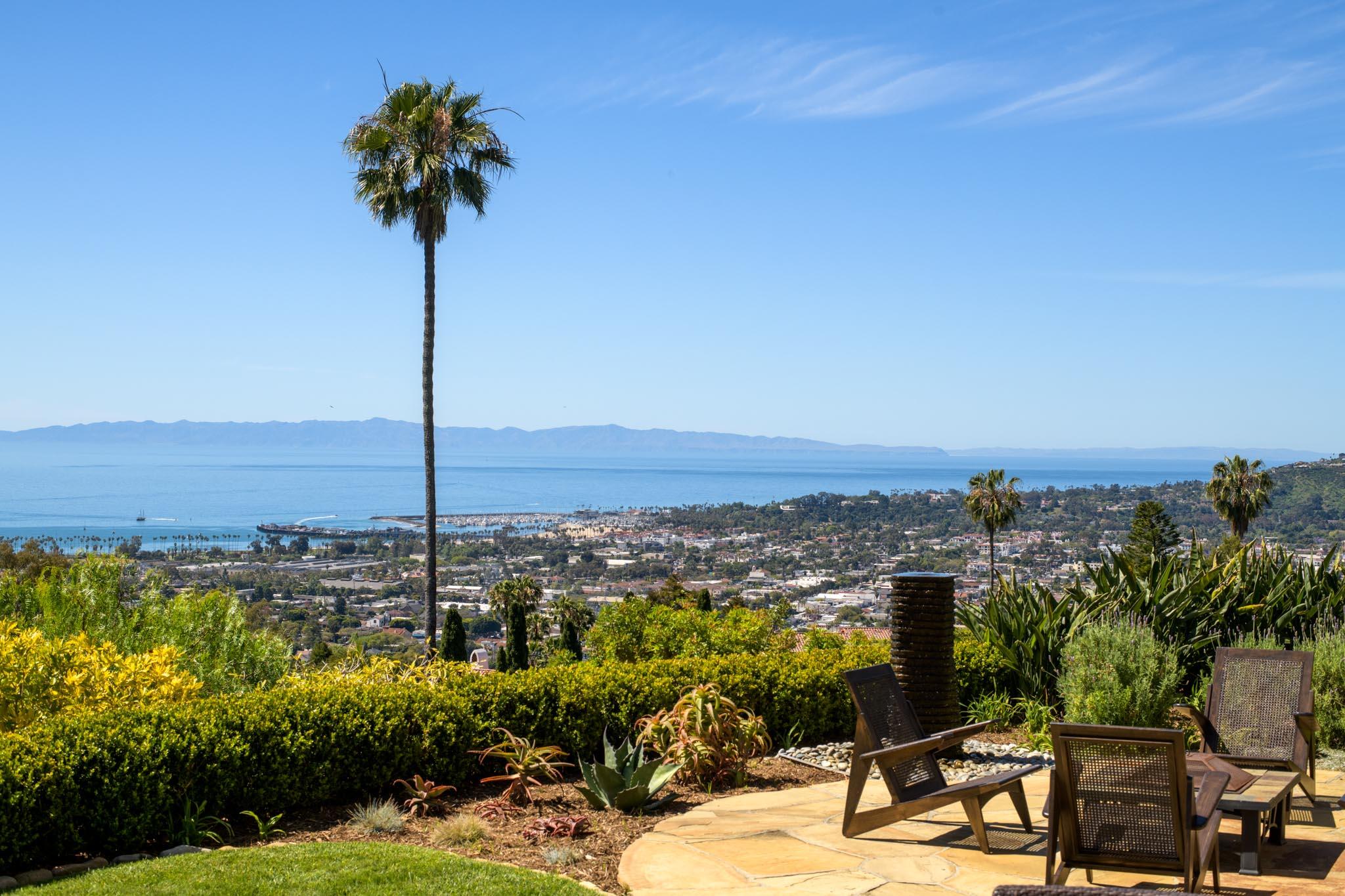 50 Rincon Vista Road Santa Barbara, CA 93103 - Photo 31 of 47 a view of a terrace with a garden and lake view