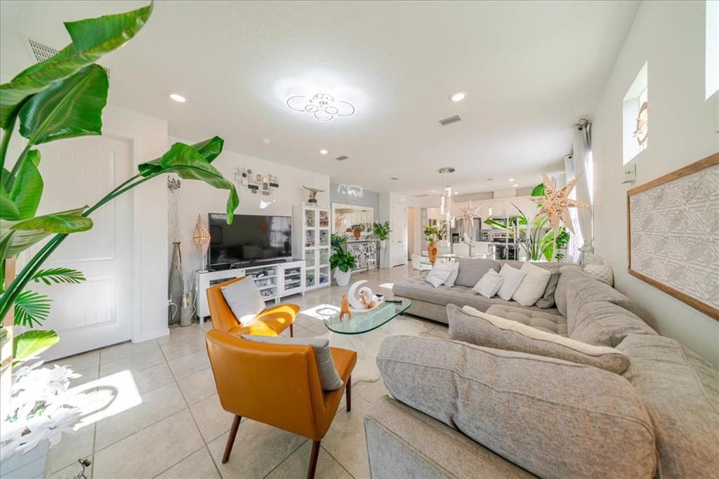 1833 Spring Shower Circle Kissimmee, FL 34744 - Photo 31 of 51 a living room with furniture a fireplace and a potted plant
