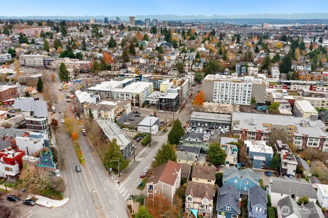an aerial view of a city