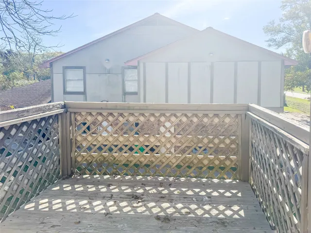 a view of wooden house