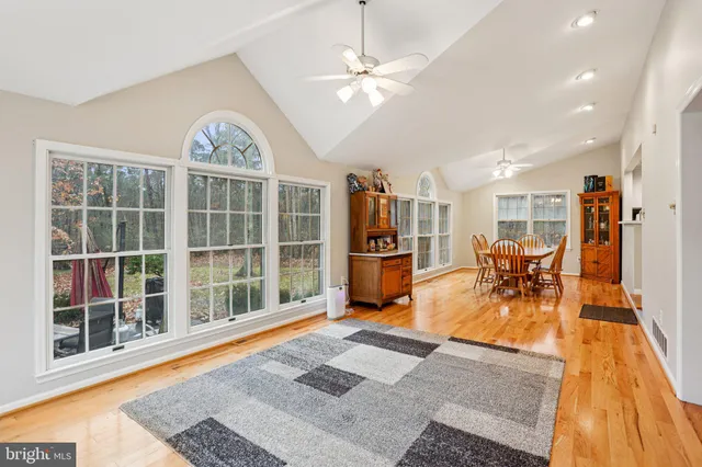 a living room with furniture and a couch