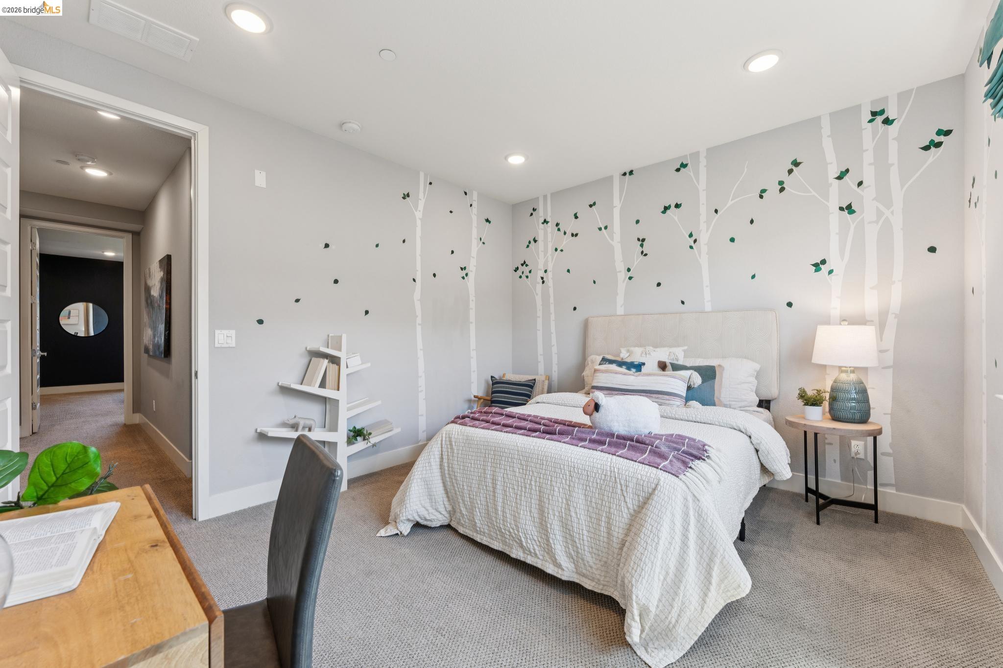 489 Diller Street Alameda, CA 94501 - Photo 38 of 60 Bedroom featuring recessed lighting and light carpet