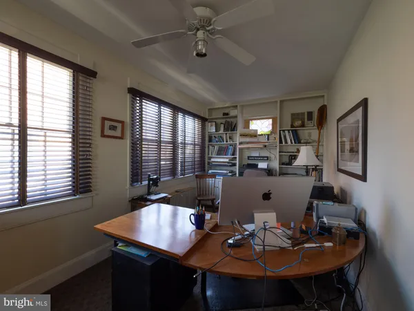a view of a backyard with plants and a garden