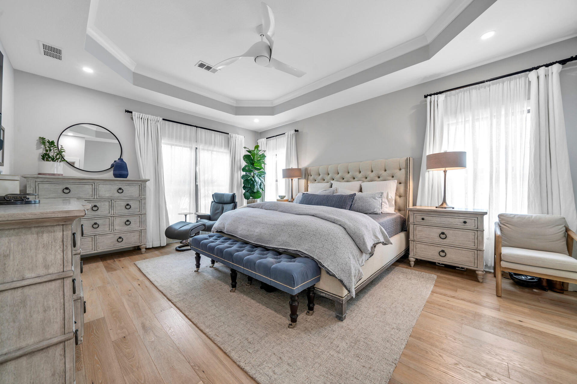 59 Woodland Drive Santa Rosa Beach, FL 32459 - Photo 24 of 42 a bedroom with a bed window chandelier and couch